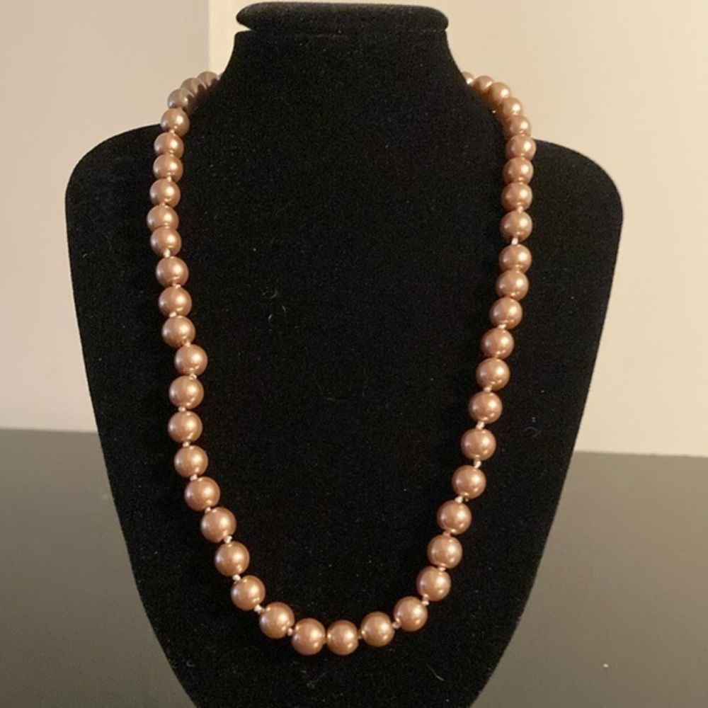 Elegant Brown Pearl Necklace